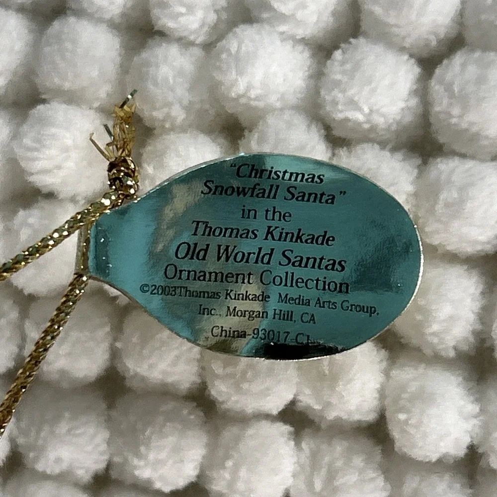 Thomas Kinkade Old World Santa CHRISTMAS SNOWFALL 2003 Ashton Drake Ornament - Picture 7 of 7